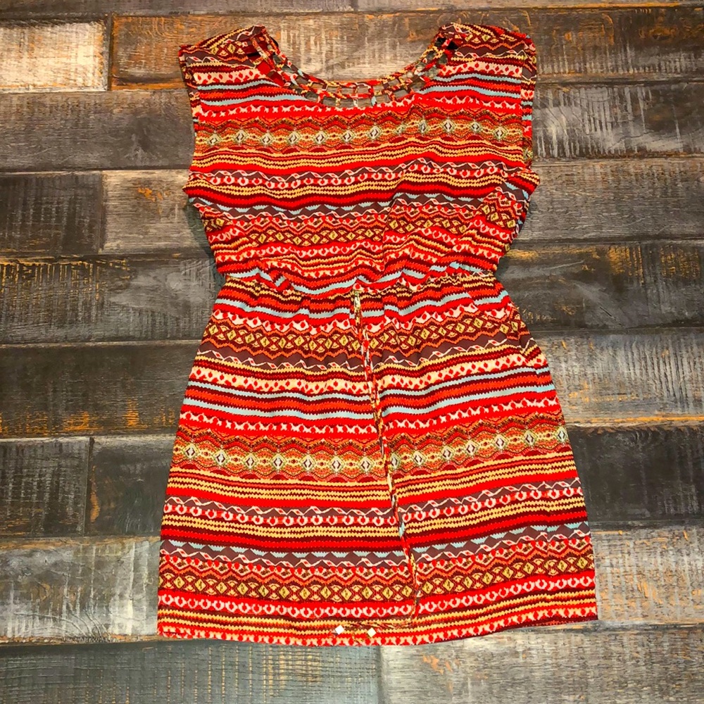 Multi colored western romper
